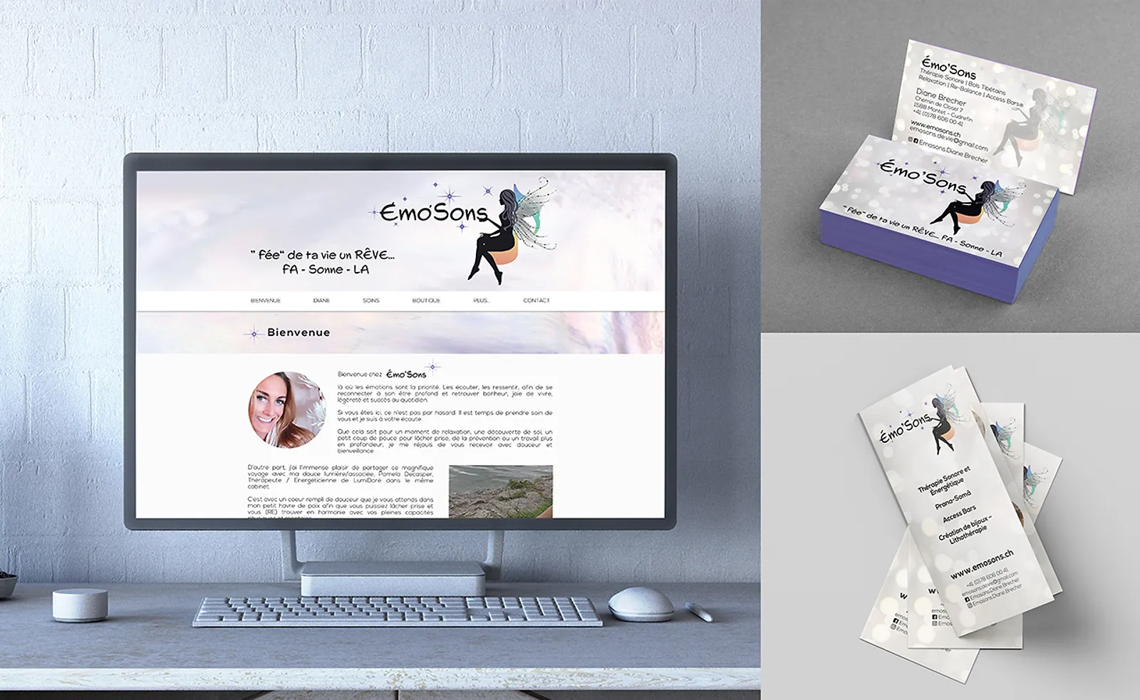 Emo'Sons webdesign rollup visitenkarte design grafiker online vibration