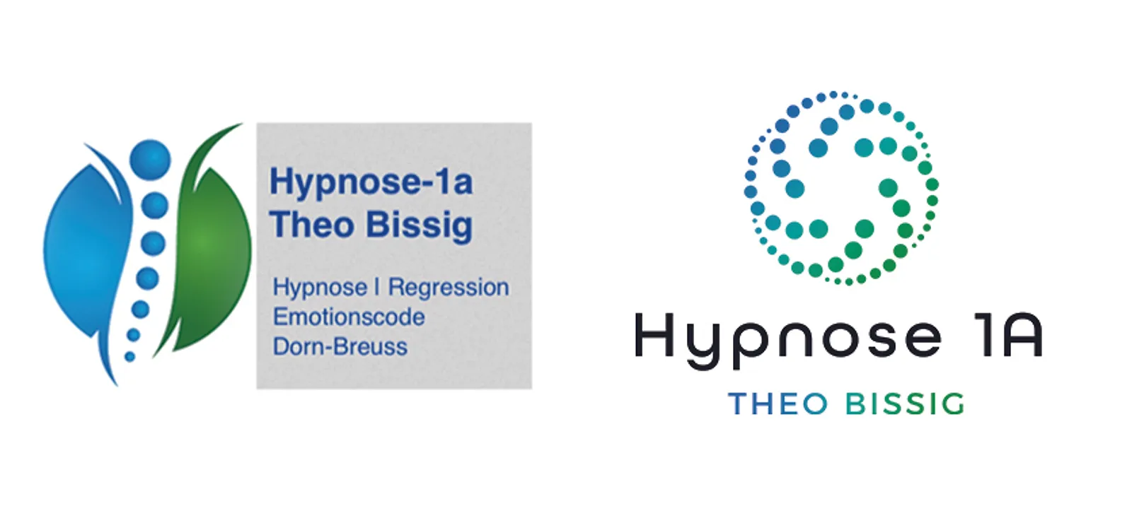Hypnose 1A vorher nachher redesign logo