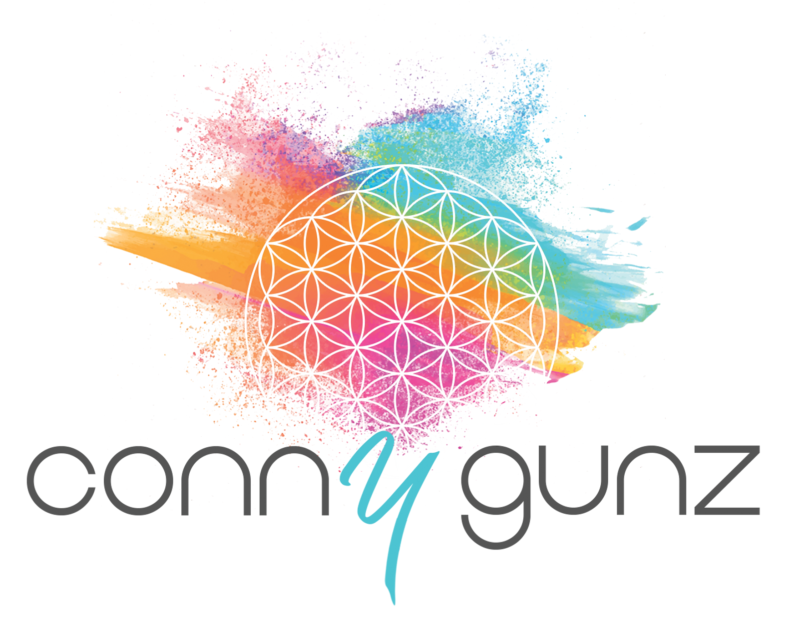 Conny Gunz Logo Blume des Lebens Schweiz Grafikerin energetisch